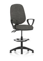 Eclipse Plus II Chair Charcoal Loop Arms Hi Rise Kit KC0256 DD